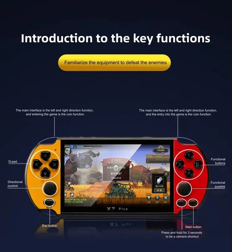 Consola de Videojuegos Portátil X7 Plus – Diversión sin límites