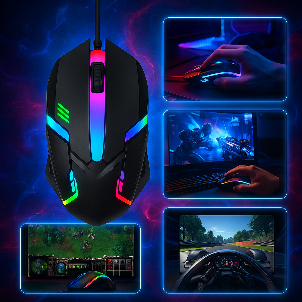 Mouse Gamer X3 – Precisión, Velocidad y Estilo Futurista
