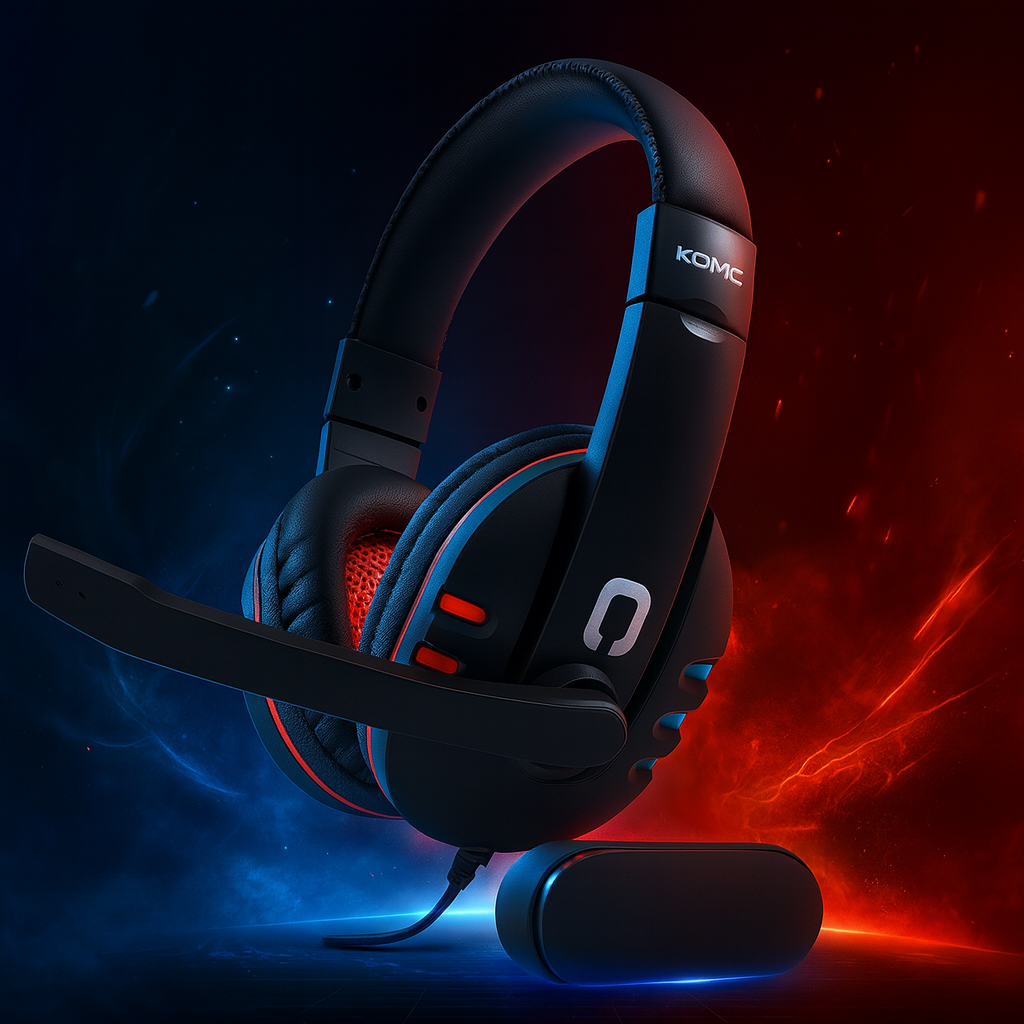 Audífonos Gamer KOMC B21 – Audio Potente, Precisión Gamer y Estilo NeonX