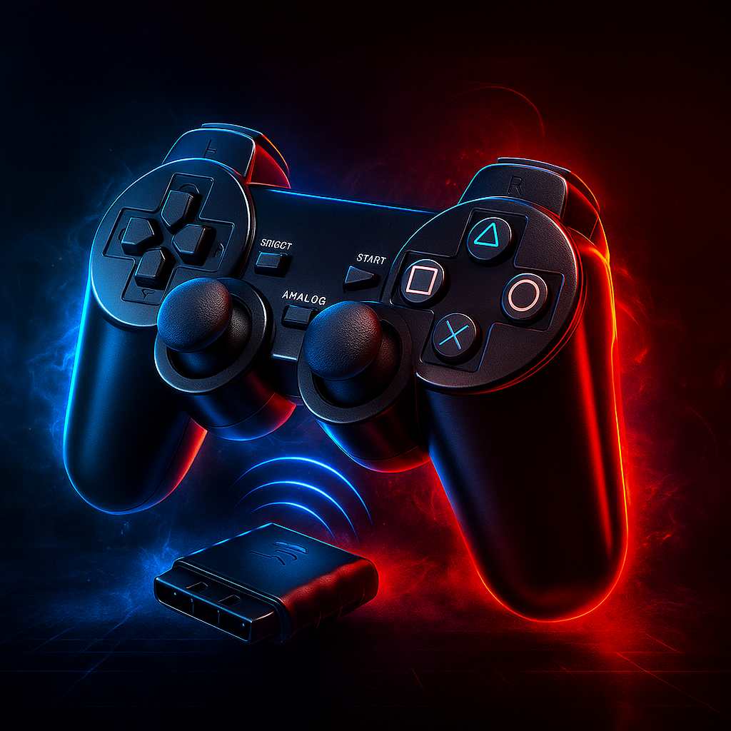 Control Inalámbrico PS2 – El Renacer del Clásico, con Estilo NeonX