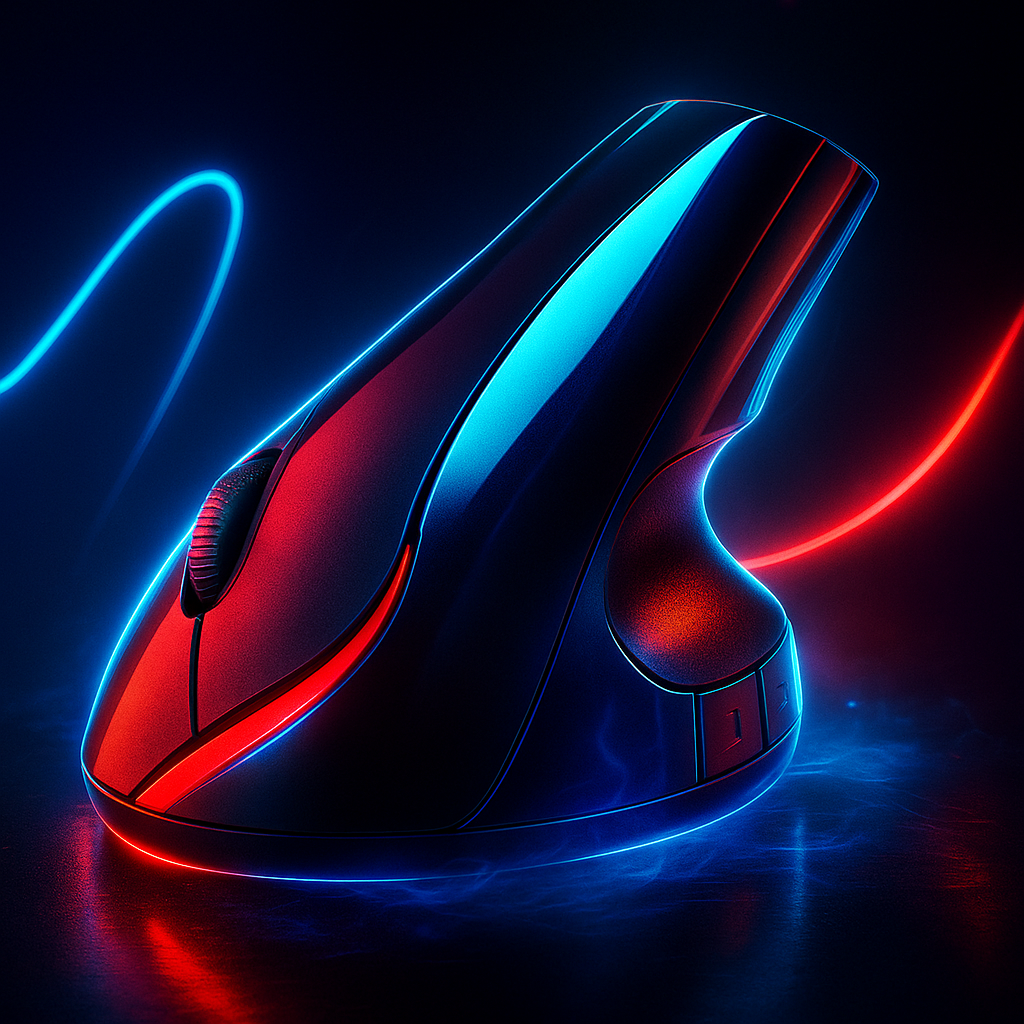 Mouse Vertical D2 Cable – Control Ergonómico, Precisión Gamer