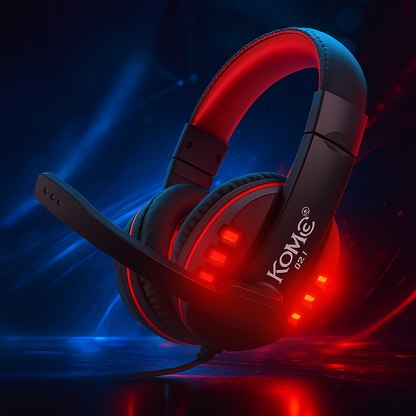 Audífonos Gamer KOMC B21 – Audio Potente, Precisión Gamer y Estilo NeonX