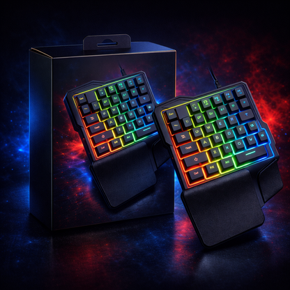 Teclado Gamer de Una Sola Mano RGB – Precisión, Potencia y Estilo
