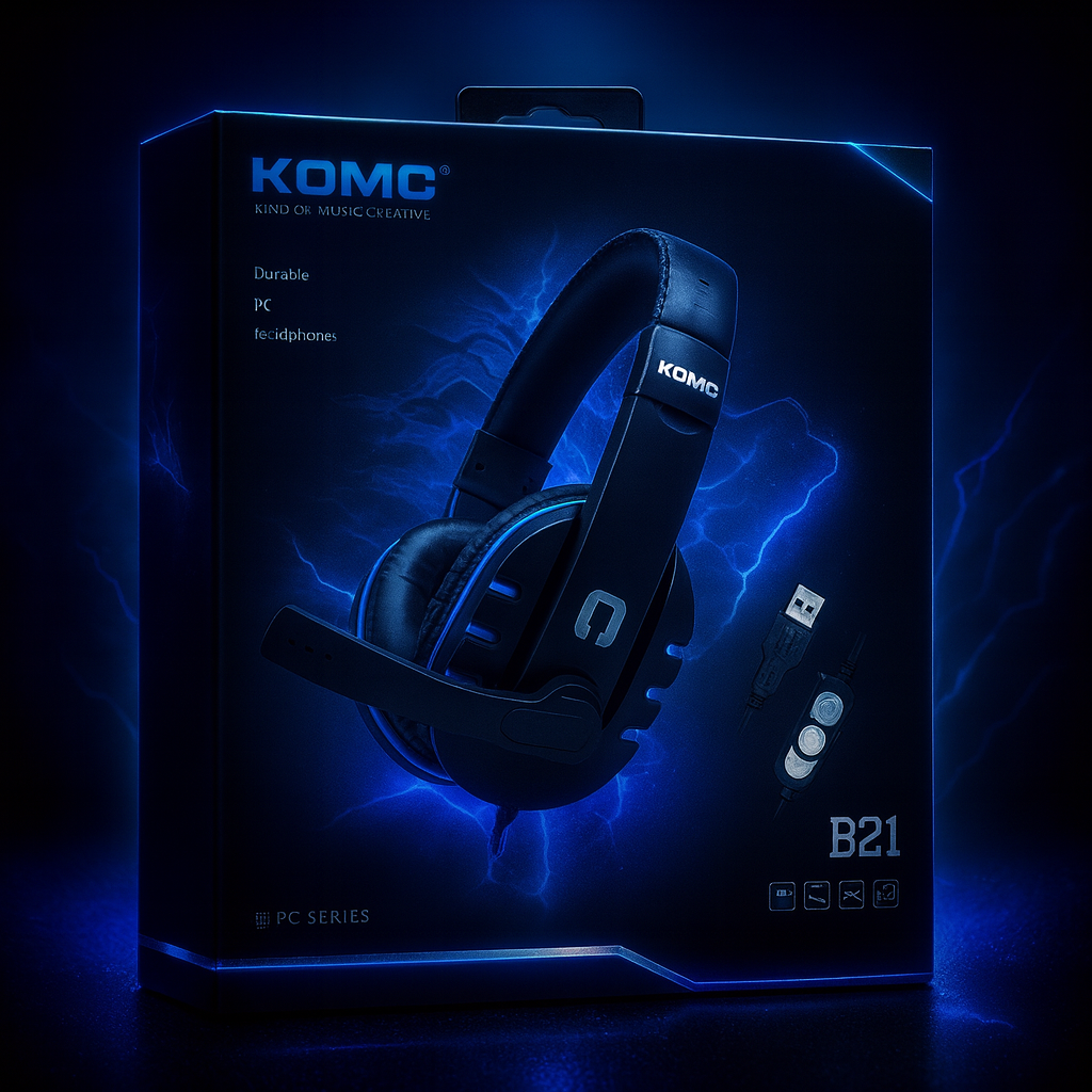Audífonos Gamer KOMC B21 – Audio Potente, Precisión Gamer y Estilo NeonX