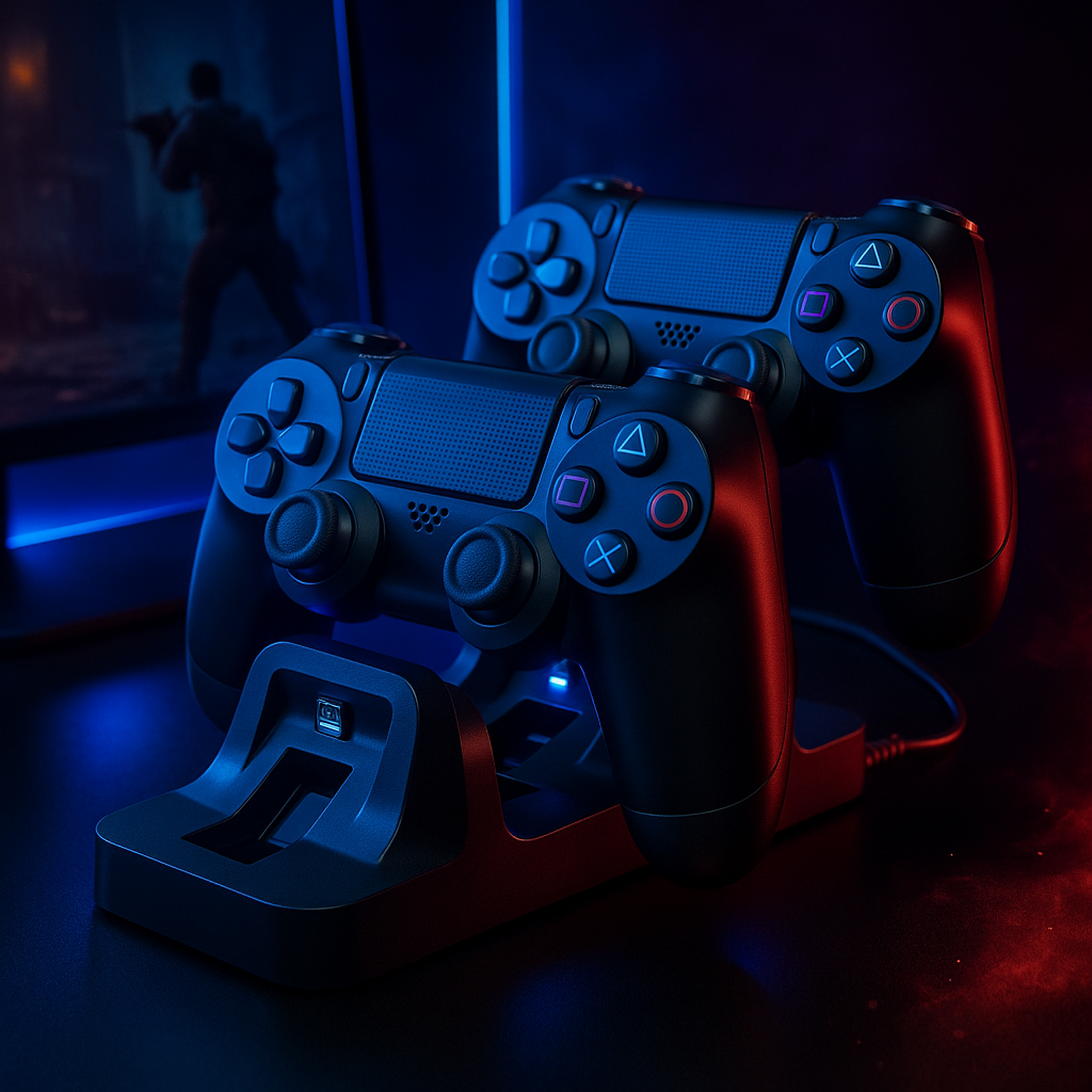 Base Cargador DOBE Dual – Estación de Carga Definitiva para PS4