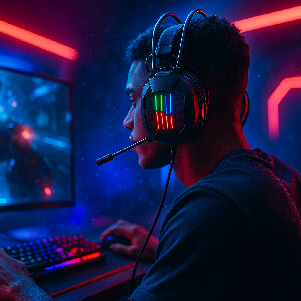 Audífonos Gamer Weibo G10 – Precisión, Potencia y Estilo Futurista NeonX